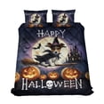 thumbnail image 1 of Happy Halloween Jack Russell Terrier Witch Pumpkins Bats Quilt Bedding Set Parson Jack Dog Lover 1 Blanket Bed Cover 2 Pillowcases - 13012, 1 of 5