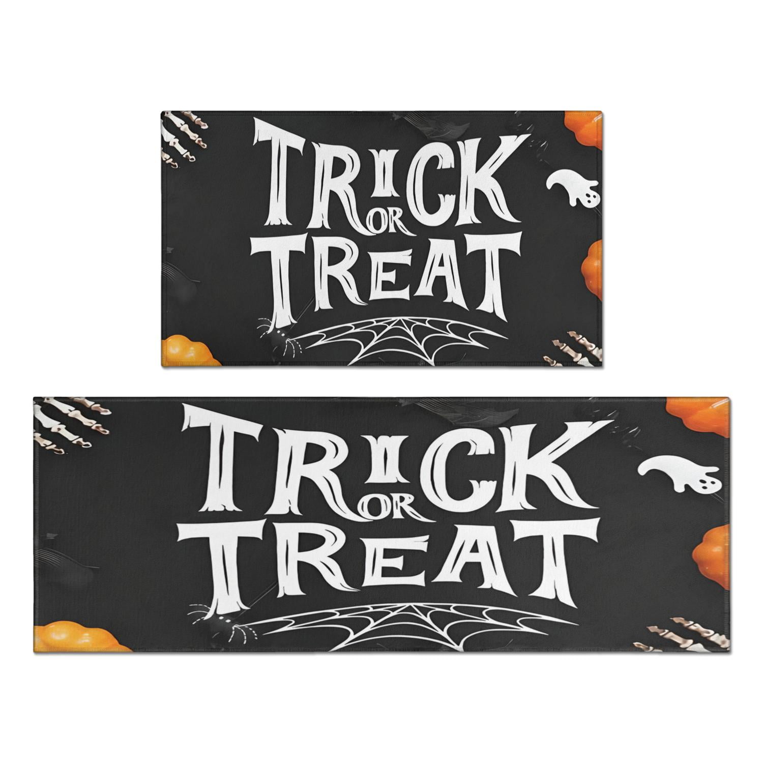 Happy Halloween Kitchen Mats 2PCS Cushioned and NonSkid Washable Floor