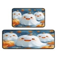 thumbnail image 1 of Happy Halloween Kitchen Rugs Sets Of 2 Cute Ghost Pumpkin Welcome Halloween () Kitchen Mats for Door Bath Non-Slip Runner Rug Decorations for Porch Veranda Entryway (17x47in+30x17in), 1 of 7