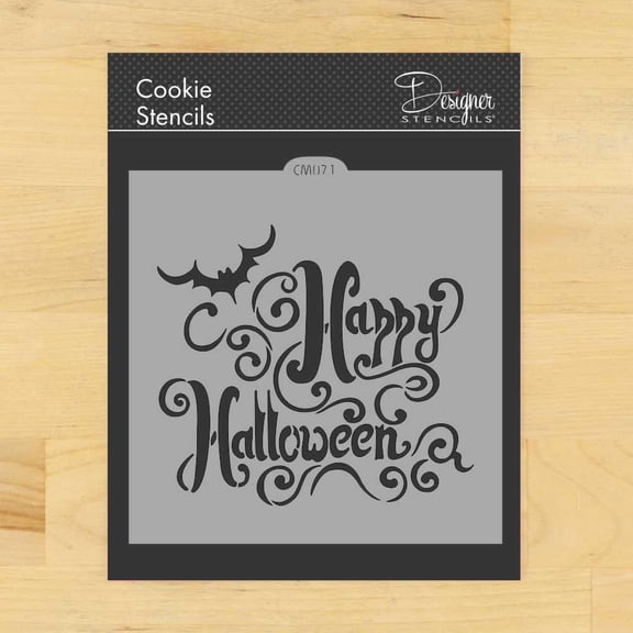 Happy Halloween Lettering Cookie and Craft Stencil by Designer Stencils
