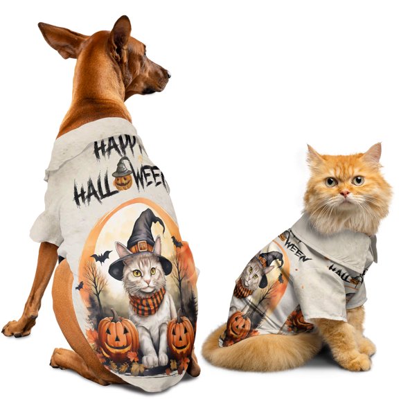 Happy Halloween Manx Witches Hat Pumpkin Carving Hawaiian Summer Shirt for Small Medium Large Dog Cat Cat Lover Kitten Owner Gifts - 02019
