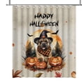 thumbnail image 1 of Happy Halloween Mastiff Witches Hat Pumpkin Carving Shower Curtain Mastiffs Dog Lover Gifts Idea Waterproof Bathroom Bathtub Curtain - 02019, 1 of 5