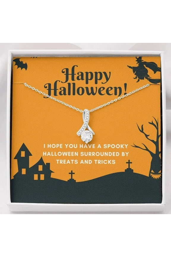 Happy Halloween Necklace, Cute Halloween Gift Ideas