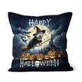 thumbnail image 1 of Happy Halloween Old English Sheepdog Witch Pumpkins Bats Pillow Cushion Double Sided Dog Lover Throw Pillow - 13012, 1 of 4