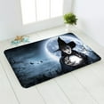 thumbnail image 1 of Happy Halloween Party Decorations Flannel Floor Mat Black Orange Pumpkin Printed New Holiday Decor Welcome Doormat, 1 of 5