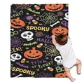 thumbnail image 1 of Happy Halloween Pattern Blanket,Comfortable Soft Lamb Wool Throw Blanket,All Season,Warm Lightweight Blankets for Sofa Bed Couch Living Room Chair,30"x40", 1 of 4