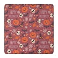 thumbnail image 1 of Halloween Happy Halloween Icons Square Fitted Tablecloth with Elastic Edge,Square Table Cover,Washable Elastic Table Cover for Home Kitchen Party Decor 34"x34", 1 of 6