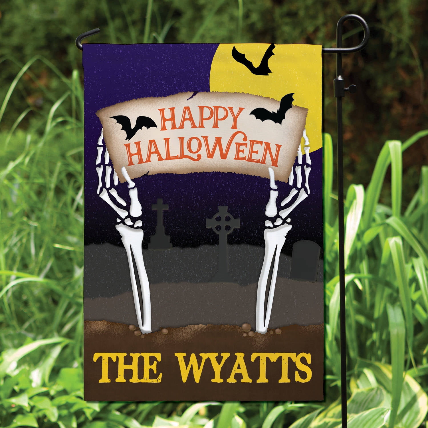 Happy Halloween Personalized Garden Flag