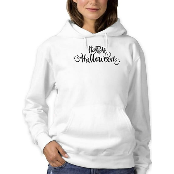 Happy Halloween Phrase Hoodie Women -Image by Shutterstock, Female XX-Large