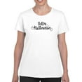 thumbnail image 1 of Happy Halloween Phrase. T-Shirt Women -Image by Shutterstock, Female x-Large, 1 of 4