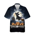 thumbnail image 1 of Happy Halloween Portuguese Water Dog Witch Pumpkins Bats Hawaiian Shirt Breathable Summer Unisex Merch PWD Portie Fishing Dog Lover - 13012, 1 of 6
