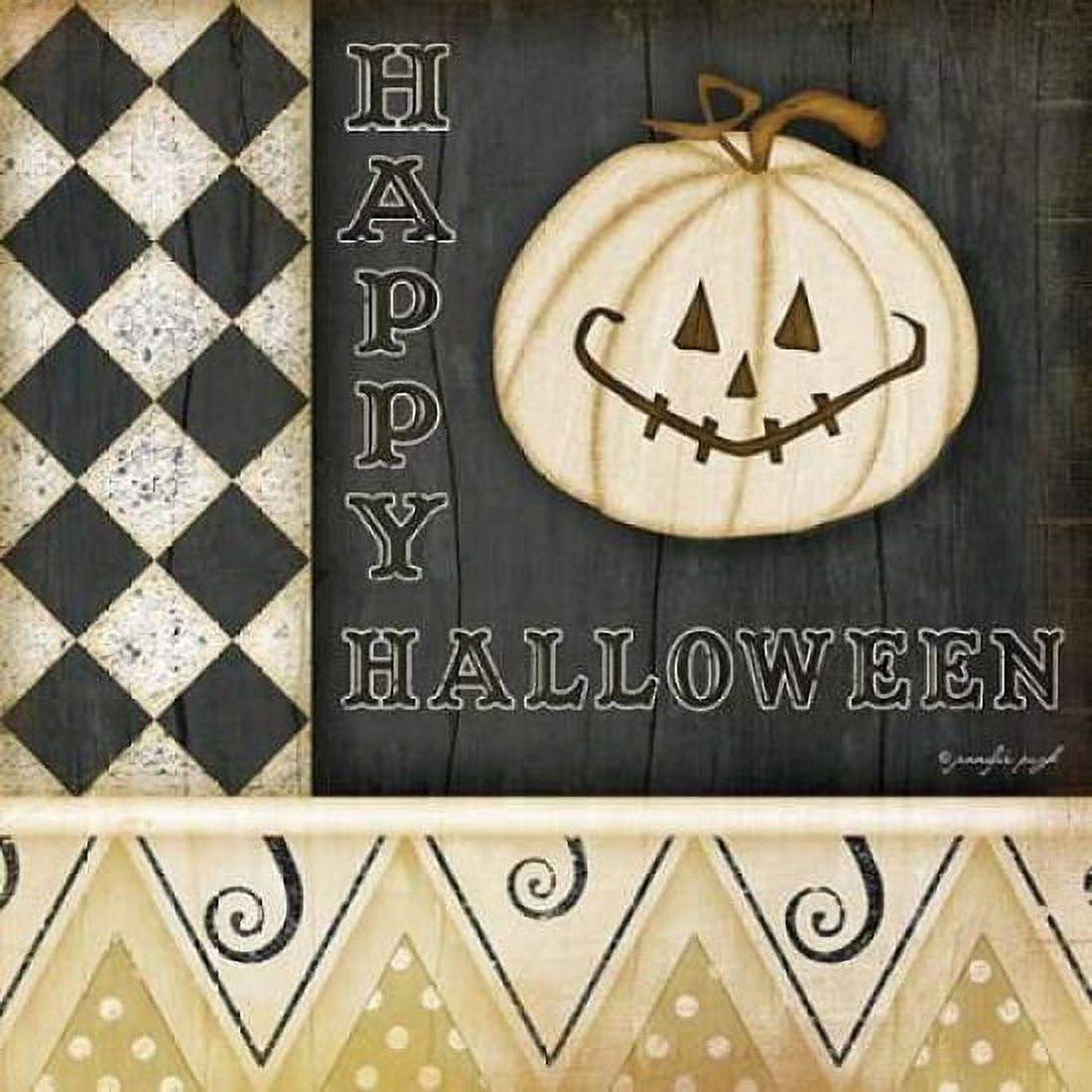 Happy Halloween - Pumpkin Canvas Art - Jennifer Pugh (24 x 24)