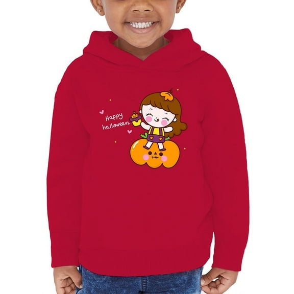 Happy Halloween Pumpkin Child Hoodie Toddler -Image by Shutterstock,  4 Toddler