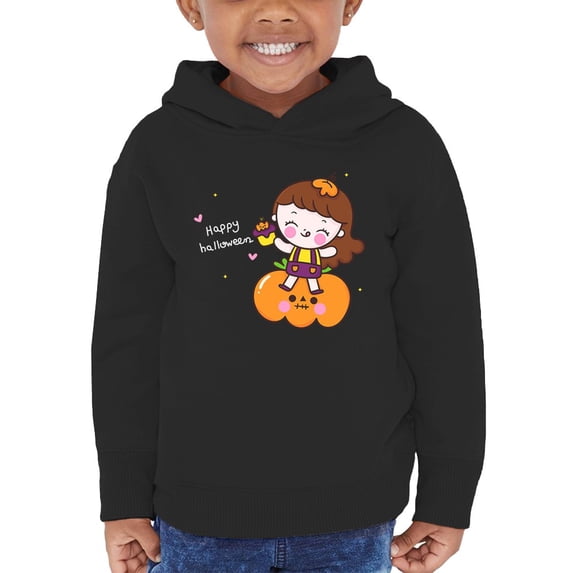 Happy Halloween Pumpkin Child Hoodie Toddler -Image by Shutterstock, 5 Toddler