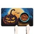 thumbnail image 1 of Happy Halloween Pumpkin Dog Food Mats for Floors Absorbent No-Slip 17x30 Inch Dog Water Mat Evil Pumpkin Ghost Pet Feeding Mat Dog Water Bowl Mat for Messy Drinker, 1 of 7
