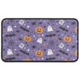 thumbnail image 1 of Happy Halloween Pumpkin Front Door Mat Anti Slip Evil Pumpkin Ghost Welcome Mat Retro for Entry Floor Mat Set Living Room Bedroom Bathroom Crystal Velvet 30x17 Inches, 1 of 7