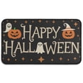thumbnail image 1 of Happy Halloween Pumpkin Non Slip Washable Door Mat Pumpkin Spooky Doormat Retro Outdoor Inside Floor Rugs Crystal Velvet 30x17 Inches, 1 of 7