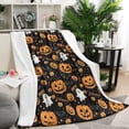 thumbnail image 1 of Happy Halloween Pumpkin Pattern Blanket,Comfortable Soft Lamb Wool Throw Blanket,All Season,Warm Lightweight Blankets for Sofa Bed Couch Living Room Chair,50"x60", 1 of 4