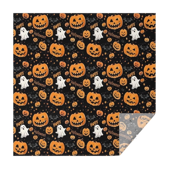 Happy Halloween Pumpkin Pattern Square Tablecloth,Waterproof Square Table Cover,Wipeable Spillproof Washable Table Cover for Home Kitchen Party Decor 60"x60"(152x152cm)
