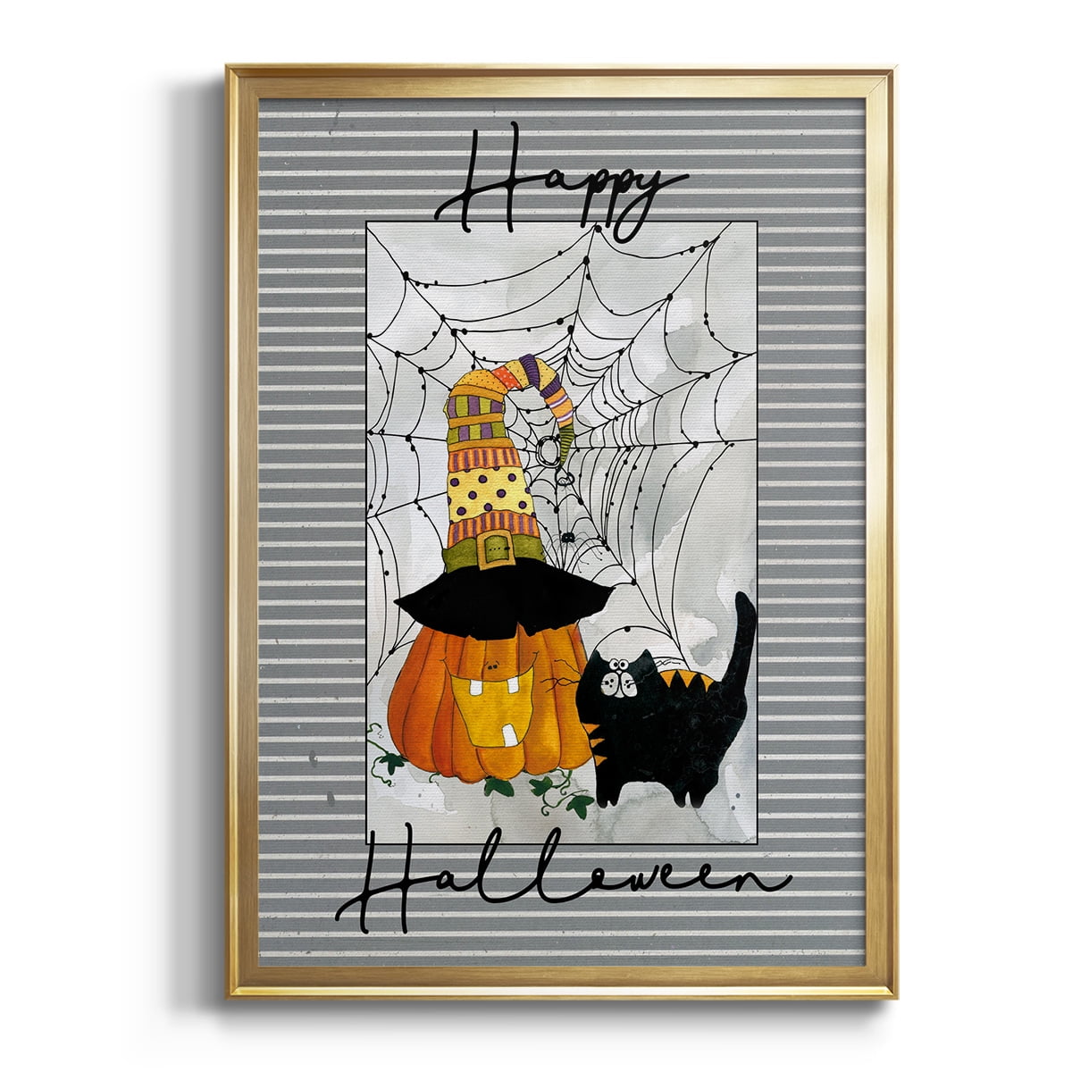 Happy Halloween Pumpkin Premium Classic Framed Print - Ready to Hang