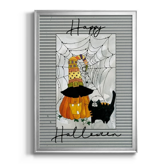 Happy Halloween Pumpkin Premium Classic Framed Print - Ready to Hang