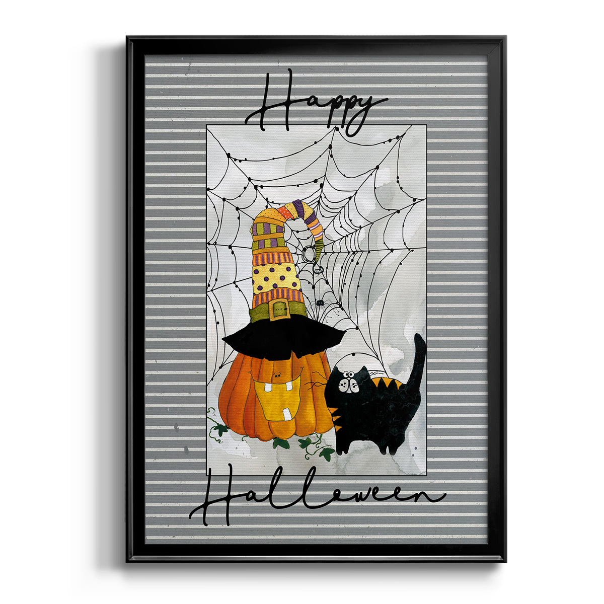 Happy Halloween Pumpkin Premium Classic Framed Print - Ready to Hang