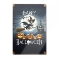 thumbnail image 1 of Happy Halloween Rat Terrier Witch Pumpkins Bats Vertical Metal Aluminum Sign Ratty Dog Lover Wall Art Home Decor - 13012, 1 of 5