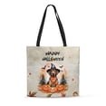 thumbnail image 1 of Happy Halloween Rhodesian Ridgeback Witches Hat Pumpkin Carving All Over Print 3D Canvas Tote Bag Ridgebacks Dog Lover Gifts Reusable Handbag - 02019, 1 of 5