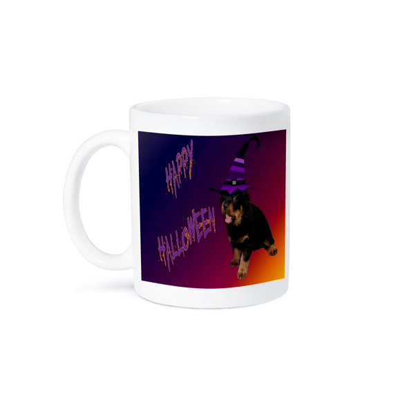 Happy Halloween - Rottweiler, Rottweilers, Rottie, Rotties, Rottie Owner, Rottweiler Puppy, 11oz Mug