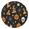 thumbnail image 1 of Happy Halloween Round Table Cloth with Elastic Edge Wrinkle Resistant Washable Horror Pumpkin Ghost Tablecolths Table Cover for Party Picnic Dinner Decor (44in), 1 of 7
