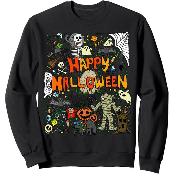 Happy Halloween Scary Retro Men's Sweatshirt