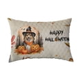 thumbnail image 1 of Happy Halloween Shetland Sheepdog Witches Hat Pumpkin Carving Quilt Pillowcase Sheltie Dog Lover Gifts Throw Pillow Cover Bed Home Decor - 02019, 1 of 5