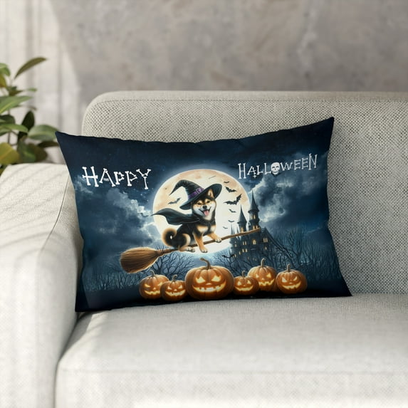 Happy Halloween Shiba Inu Witch Pumpkins Bats Pillowcase Double Sided Shibas Dog Lovers Gifts Idea Pillow Case Covers - 13012