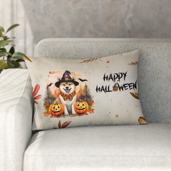 Happy Halloween Shiba Inu Witches Hat Pumpkin Carving Pillowcase Double Sided Shibas Dog Lovers Gifts Idea Pillow Case Covers - 02019