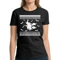 thumbnail image 1 of Happy Halloween Shirts for Women Flying Witch Graphic Tee - S M L XL 2XL 3XL, 1 of 2