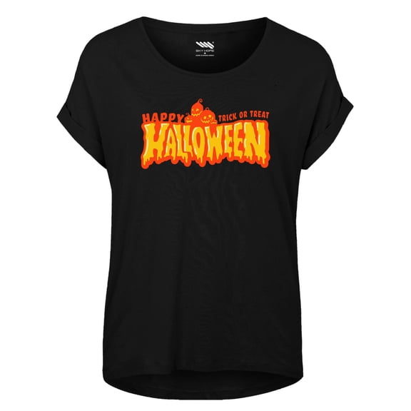 Happy Halloween Shirts for Women - Trick or Treat Printed Costume, Funny Horror Fall Tshirt