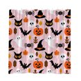 thumbnail image 1 of Happy Halloween Shower Curtain Cute Pumpkin Scary Cartoon Halloween Holiday Party Scary Night Bathroom Decoration With Hook, 1 of 4