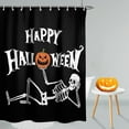 thumbnail image 1 of Happy Halloween Shower Curtain, Halloween Skull Spooky Shower Curtains for Bathroom, Halloween Home Decor Waterproof Fabric with Hooks 72x72 Inch, 1 of 6