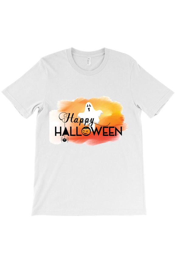Happy Halloween, Simple Bold Creepy Holiday Graphic Design - Soft Touch G17278 Unisex T-Shirt, Up to Size 5XL