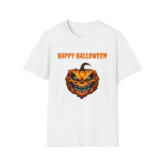 Happy Halloween Soft-Style T-Shirt Short Sleeve Pumpkin Scarry