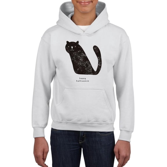 Happy Halloween Spookitty Hoodie Juniors -Image by Shutterstock, Small