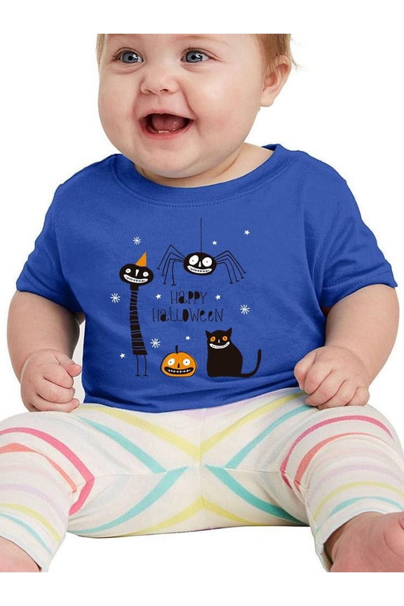 Happy Halloween Spooky Friends. T-Shirt Infant -Image by Shutterstock, 24 Months