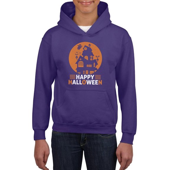 Happy Halloween. Spooky House Hoodie Juniors -Image by Shutterstock, x-Large