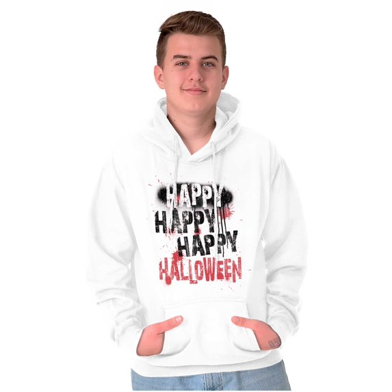 Happy Halloween Spooky Macabre Horror Hoodie Sweatshirt Women Men Brisco Brands L