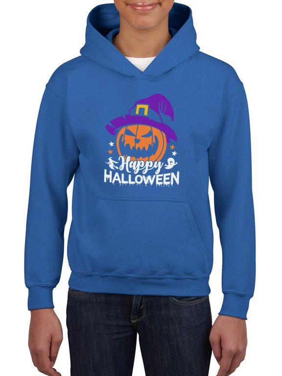 Happy Halloween Spooky Pumpkin Hoodie Juniors -Image by Shutterstock, Medium
