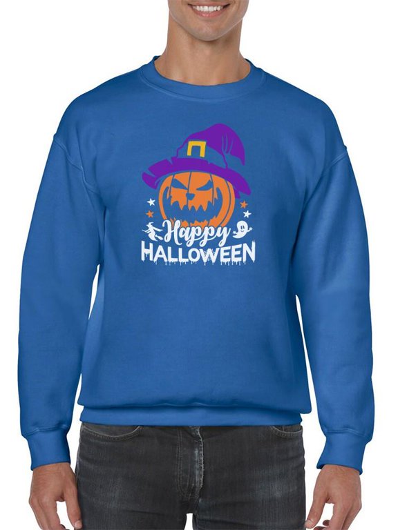 Happy Halloween Spooky Pumpkin Sweatshirt Men -Image by Shutterstock, Male Small