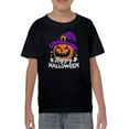 thumbnail image 1 of Happy Halloween Spooky Pumpkin  T-Shirt Juniors -Image by Shutterstock,  Large, 1 of 4