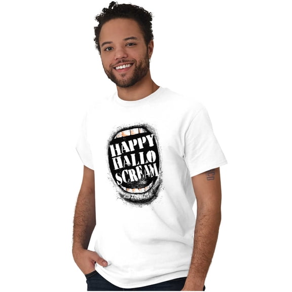 Happy Halloween Spooky Punny Scream Men's Graphic T Shirt Tees Brisco Brands X