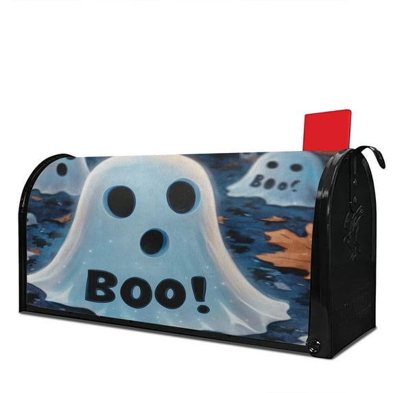 Happy Halloween Spooky Trick or Treat Mailbox Covers,Magnetic 18x21 Inch Mailboxwrap Water Proof Reusable Halloween Box Wrap for Garden Outdoor Decor