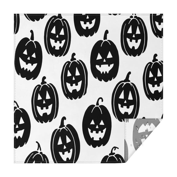 Happy Halloween Square Tablecloth Waterproof Spillproof Tablecolths Evil Pumpkin Ghost Table Cloths for Dining Kitchen Restaurant Birthday (60x60 Inch)